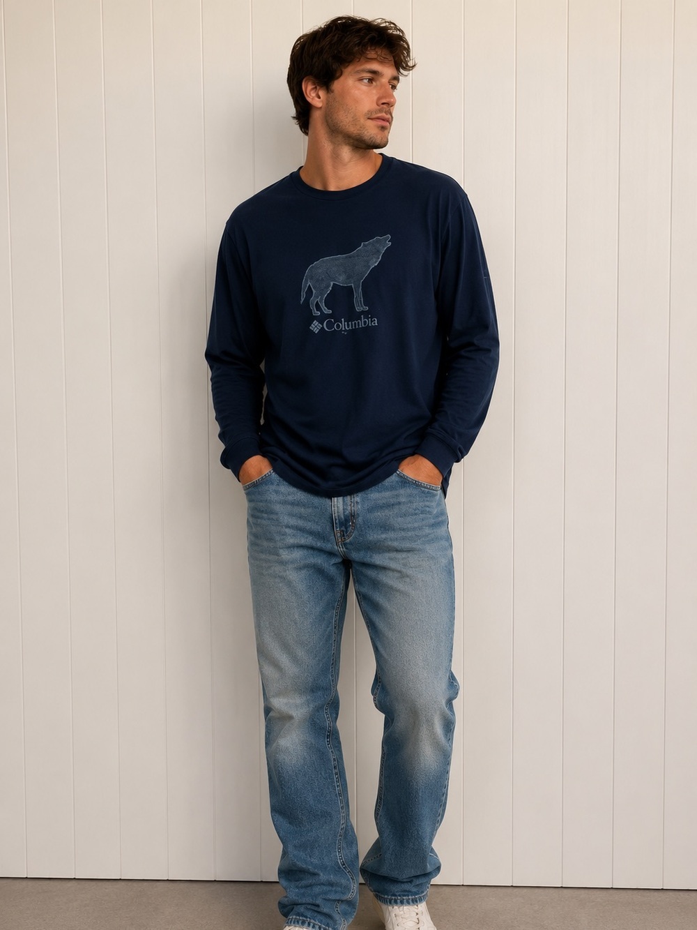 Columbia Wolf Graphic Long Sleeve Tee – Outdoorsy Minimal Streetwear‎ 2XL